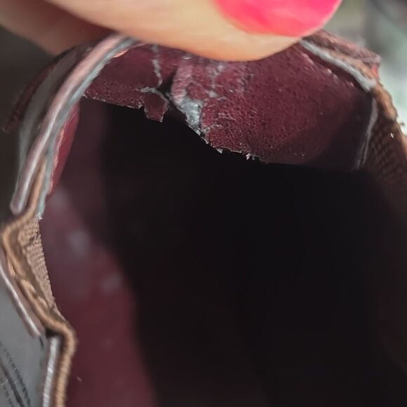 Reba • Lane Western Brown Leather Slip On Pointed Toe Cowgirl Booties Si… - Picture 10 of 11